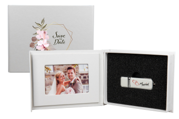 USB-Stick "Just Married" mit USB-Box "Save the Date"